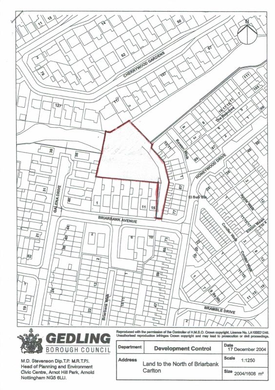 Land to the North of Briarbank Avenue, Carlton, Nottingham, NG3 6JU