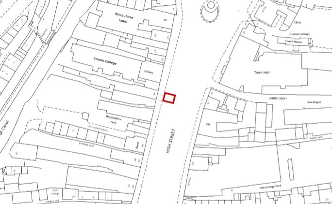 Land to the front of 36 High Street, Skipton, BD23 1AH