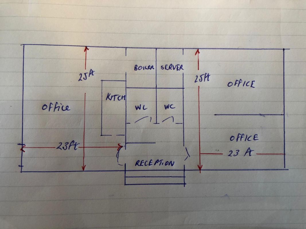 Modular Office Building, Stored at Mile End Road, Colwick, Nottingham, NG4 2DW