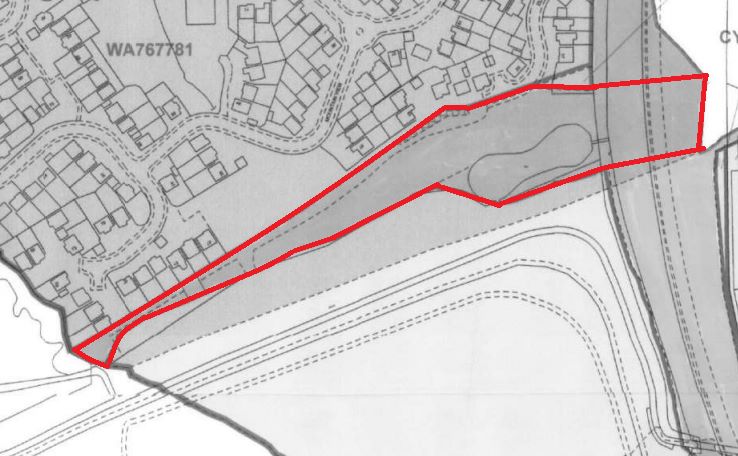 Land & Pond to the South of the Park Eirin Estate, Tonyrefail, Porth, Mid Glamorgan, CF39 8JA