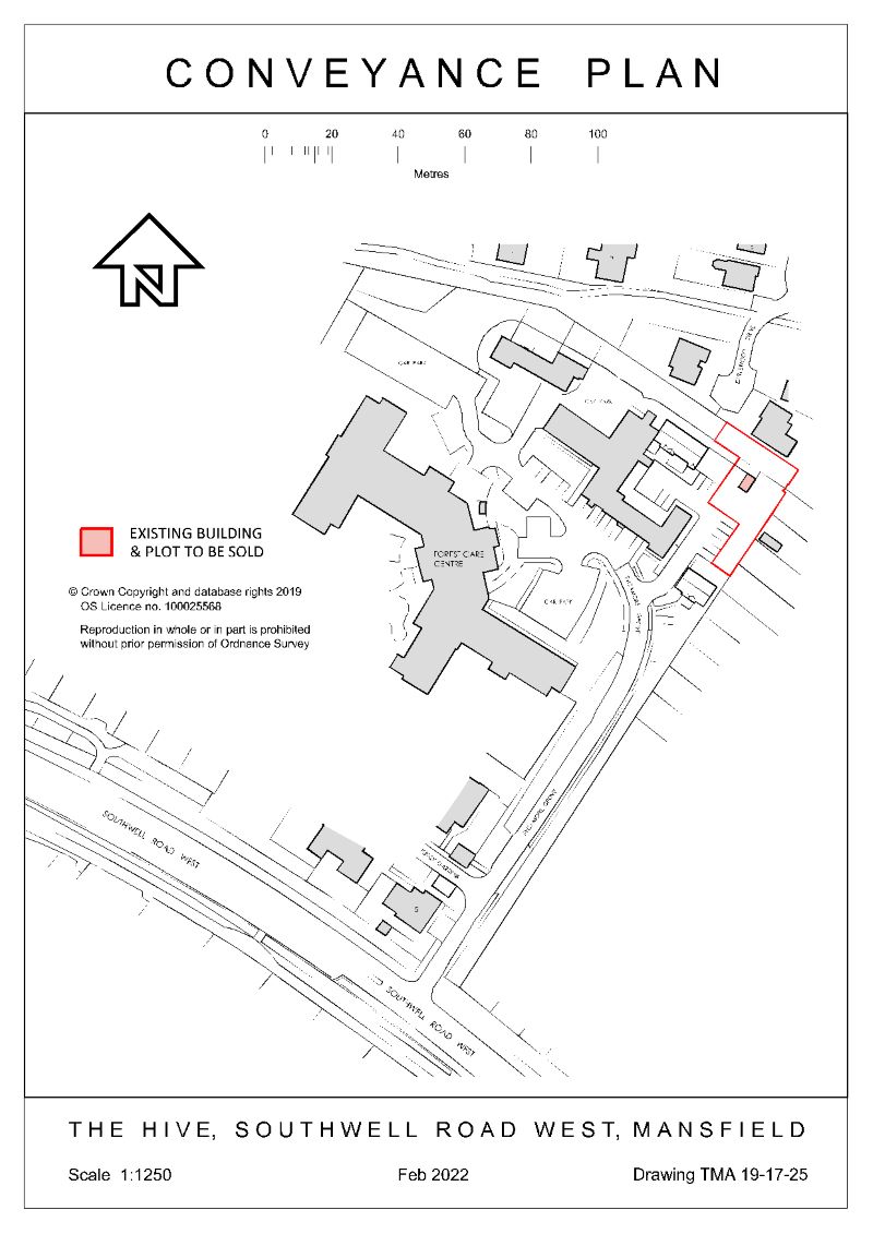 Land and Brick Shed to rear of The Hive, Southwell Road West, Mansfield, NG18 4XX