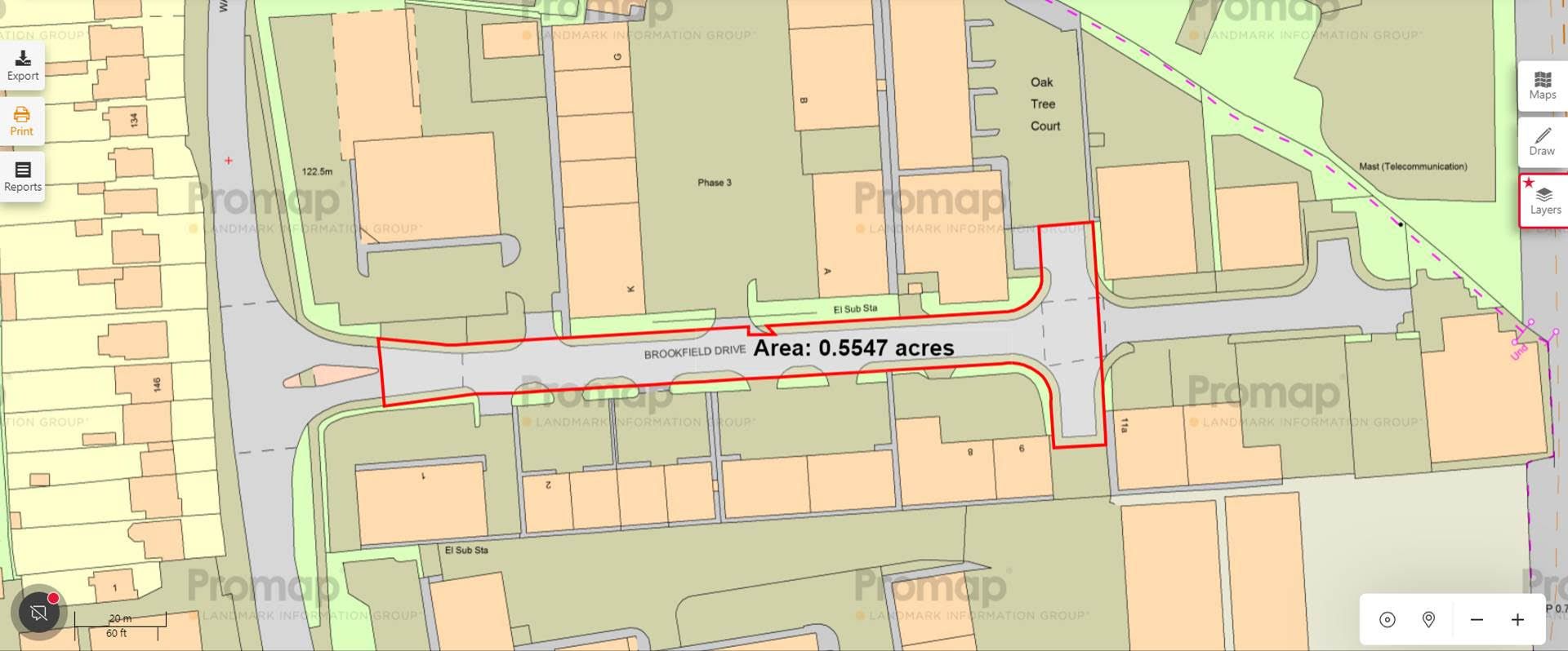 Roadway at Brookfield Drive, Cannock, Staffordshire, WS11 0JR