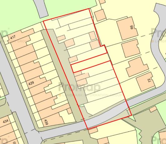 Land and Garages to the rear of 417 to 439 Wargrave Road, Newton-le-Willows, Merseyside, WA12 8RS