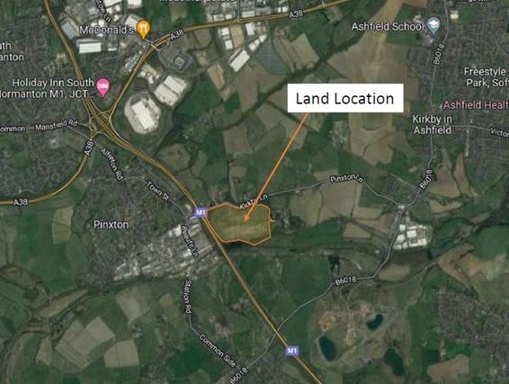 Land on South Side of Kirkby Lane, Pinxton, Nottinghamshire, NG16 6JA