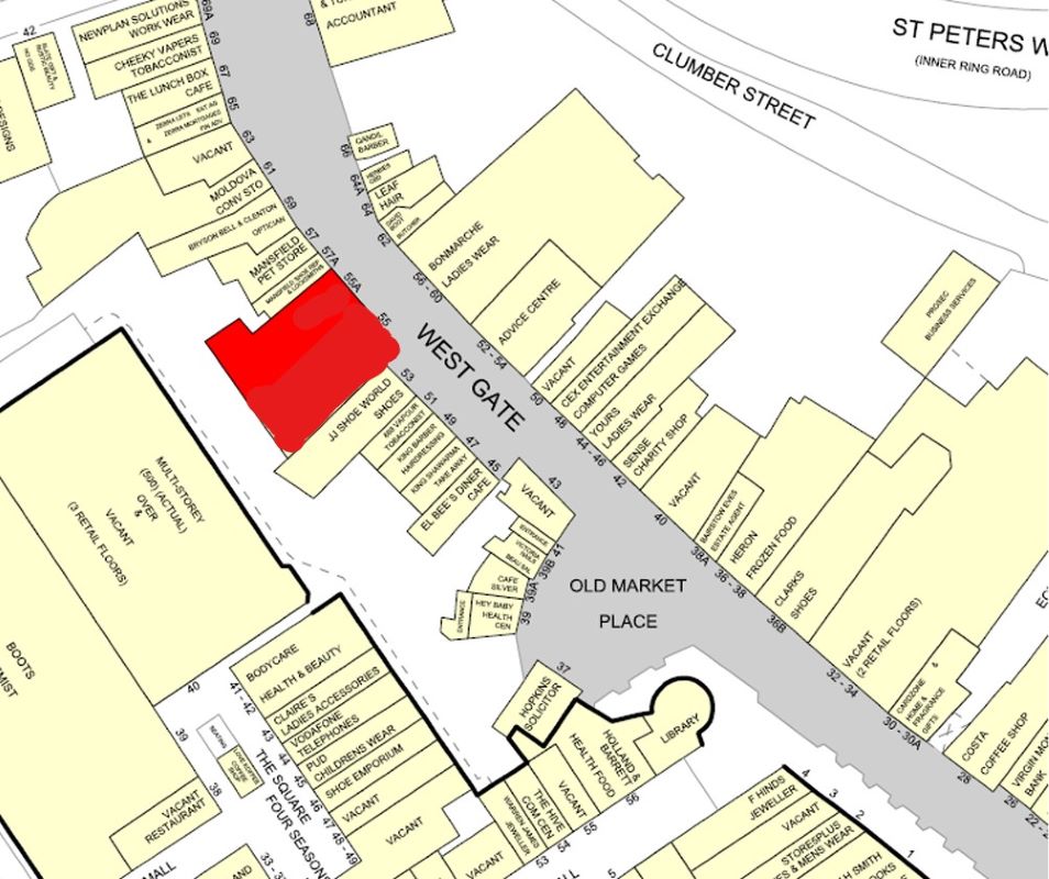 Units 1 & 2, 55 West Gate, Mansfield, Nottinghamshire, NG18 1RU