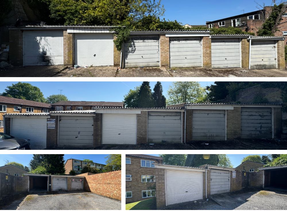 17 lock-up Garages Stockwood Court, Stockwood Crescent, Luton, Bedfordshire, LU1 3ST