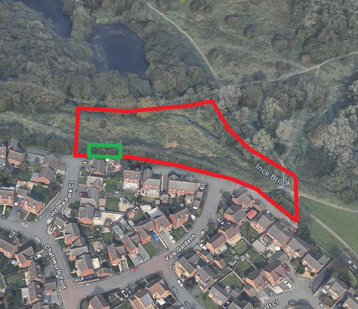 Land to the rear off Chatsworth Fold, Ince-in-Makerfield, Wigan, WN3 4JF