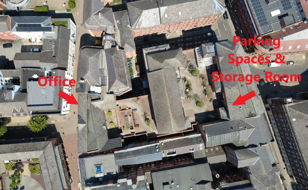 Office, Storage Room & 2 Parking Spaces, St. Marys Court, 21 St. Marys Gate, Nottingham, NG1 1AY