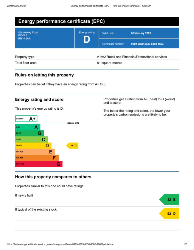 434 Ashley Road, Poole, Dorset, BH14 0AA