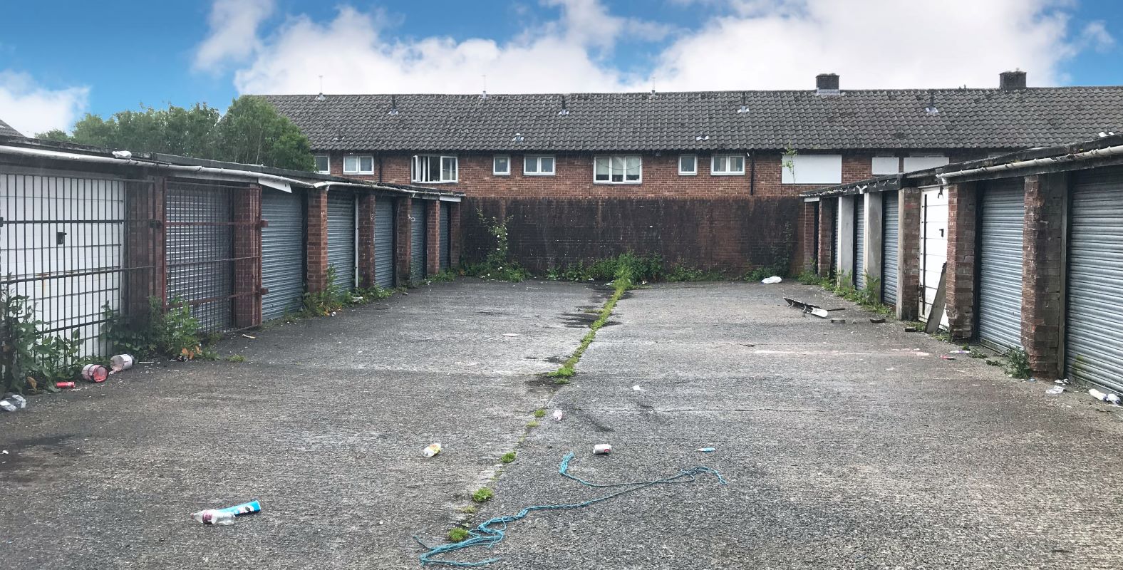 Eighteen Garages at Beech Grove, Gurnos, Merthyr Tydfil, Mid Glamorgan, CF47 9RY