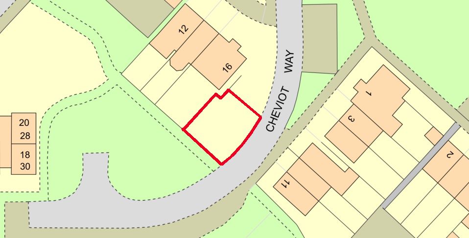 Land Adjacent to, 16 Cheviot Way, Verwood, Dorset, BH31 6UG