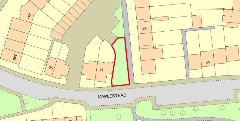 Land Adjacent to 31 Maplestead, Basildon, Essex, SS14 2SU