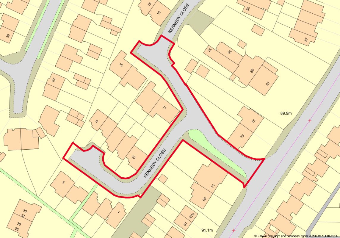 Land and Roadways at Kennedy Close, Petts Wood, Orpington, Kent, BR5 1HP