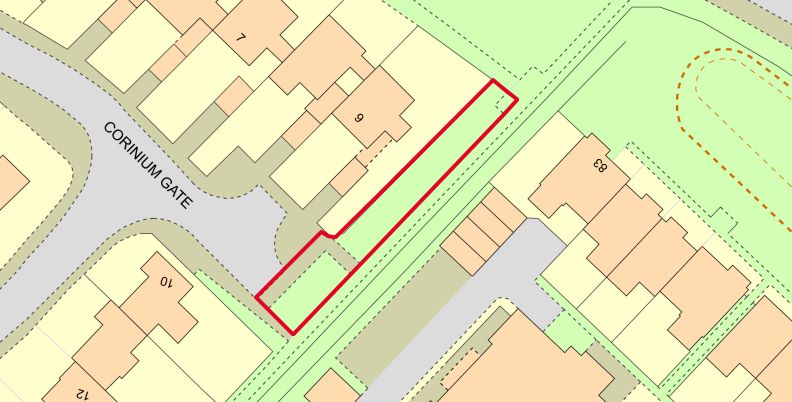 Land Adjacent to 9 Corinium Gate, St. Albans, Hertfordshire, AL3 4HX
