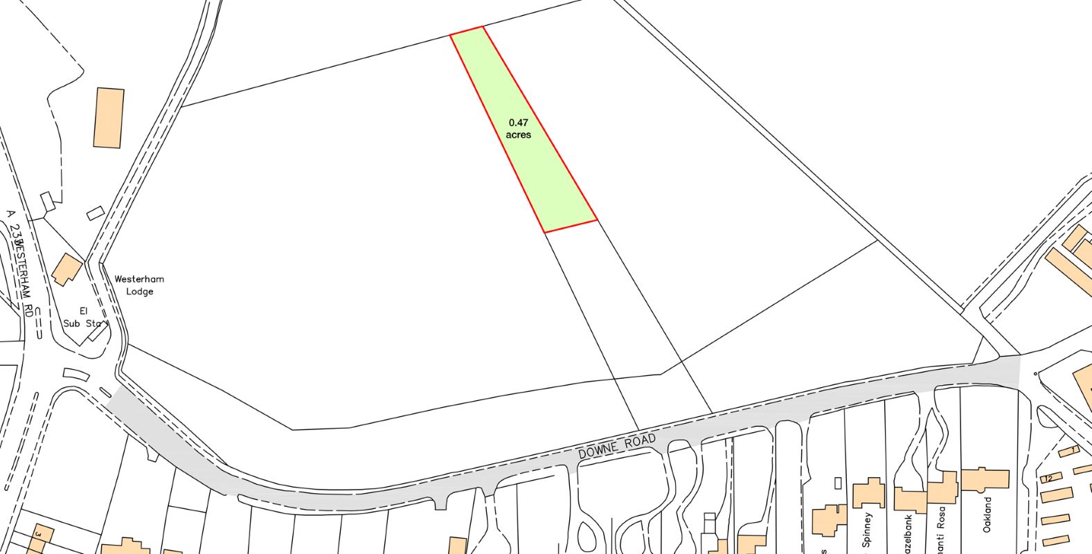 0.47 Acres of Land at Downe Road, Keston, Kent, BR2 6AD