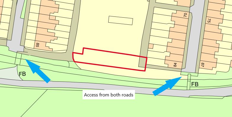 Land at 84 Scarsdale Street, Bolsover, Chesterfield, Derbyshire, S44 6JW