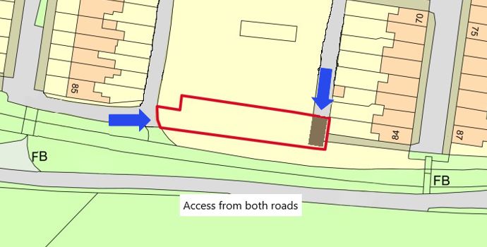 Land at 84 Scarsdale Street, Bolsover, Chesterfield, Derbyshire, S44 6JW