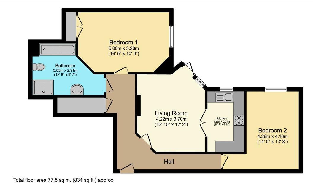 Flat 1 Nelson Court, Glen View, Gravesend, Kent, DA12 1PL
