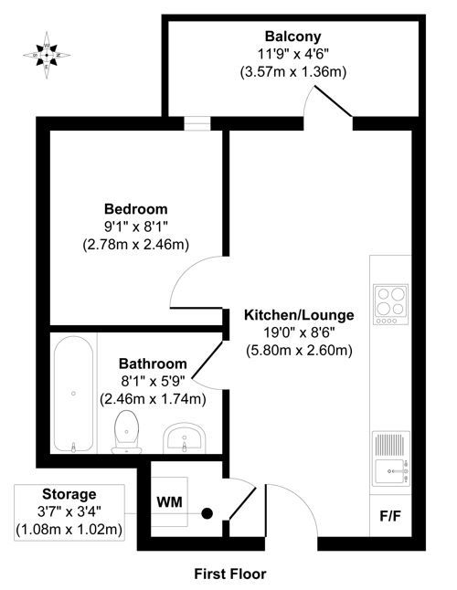 Flat 29 Central Cross Apartments, 2 South End, Croydon, Surrey, CR0 1GU