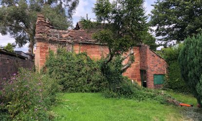 Derelict Grade II Listed cottage in Halesowen