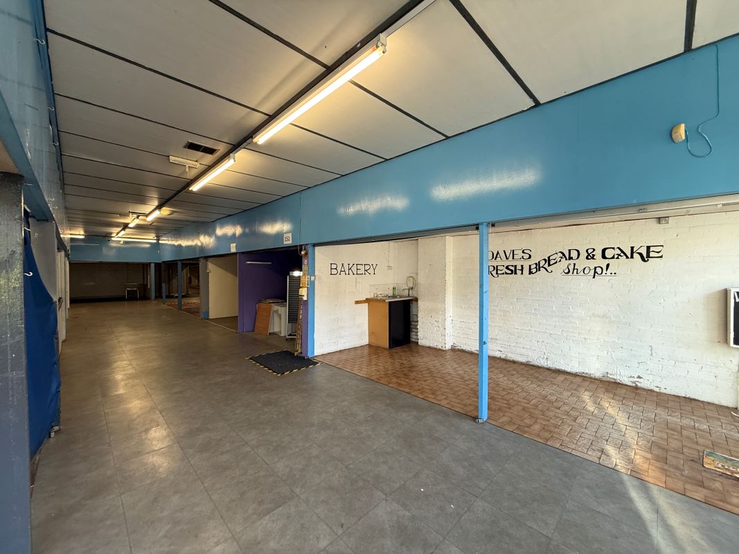Former market hall with offices above and a single retail unit in Sedgley
