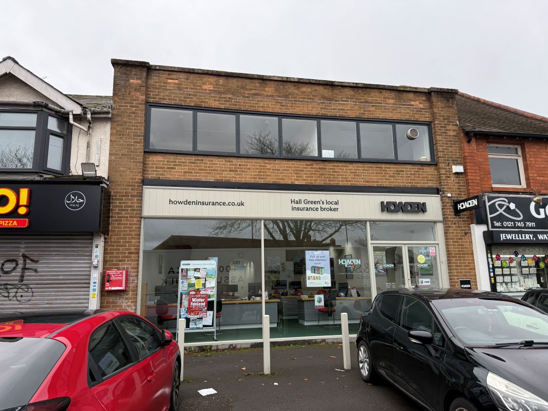 A vacant office/retail unit in Hall Green