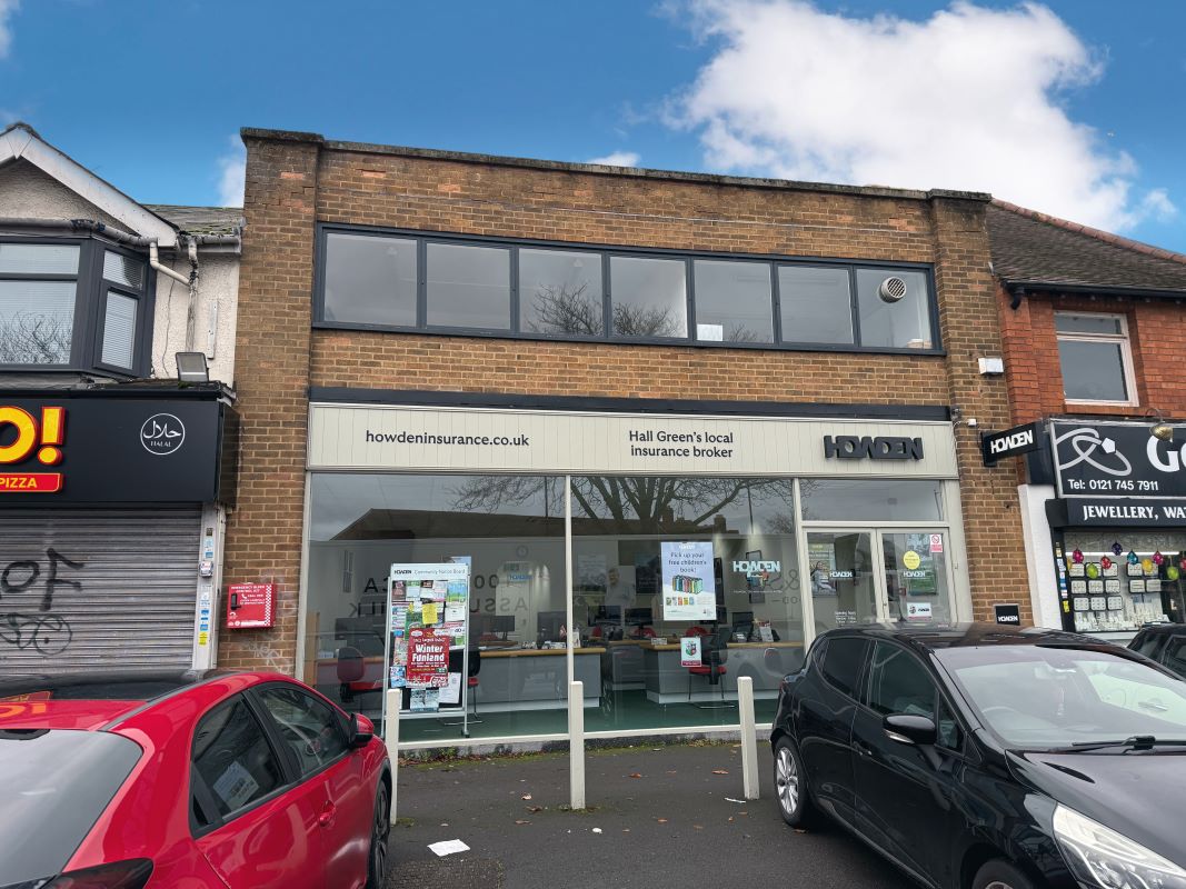A vacant office/retail unit in Hall Green