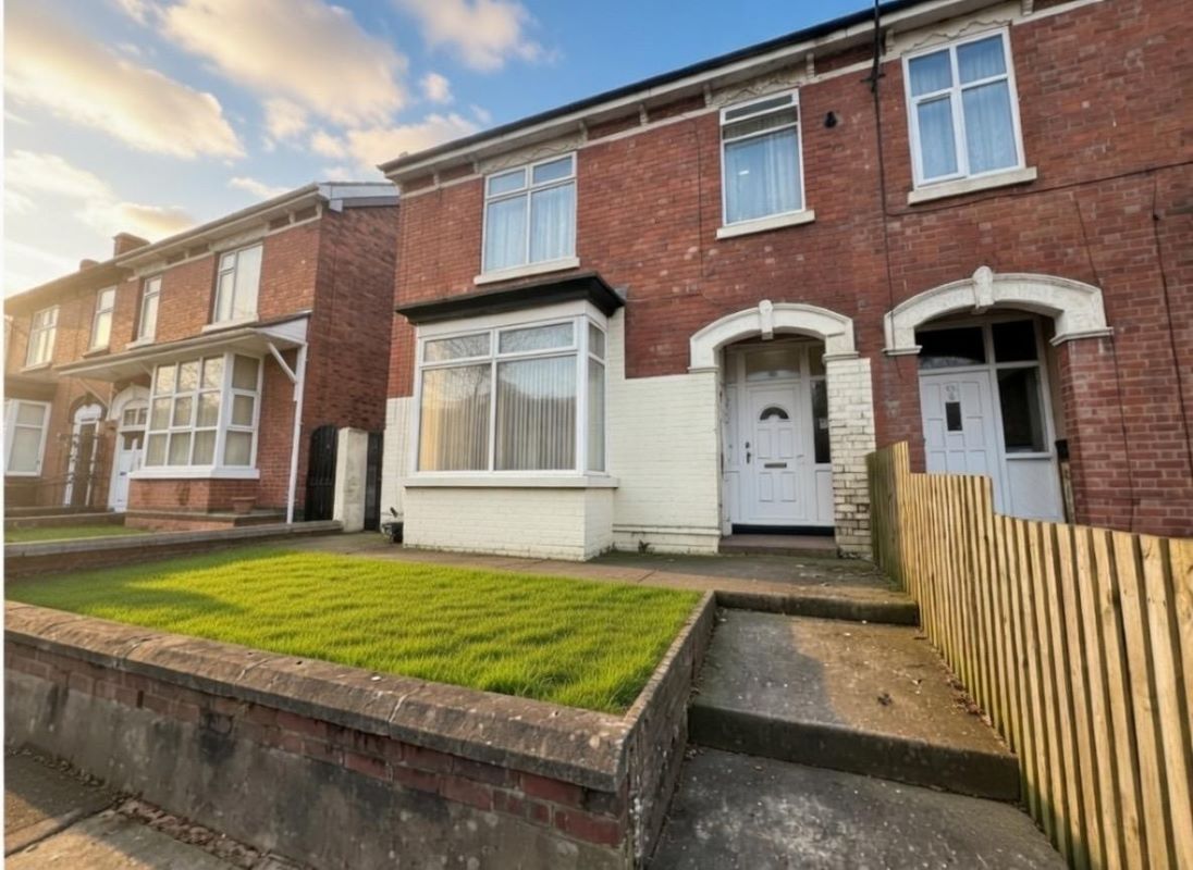 Semi detached investment property split into 4 self contained flats in Wolverhampton