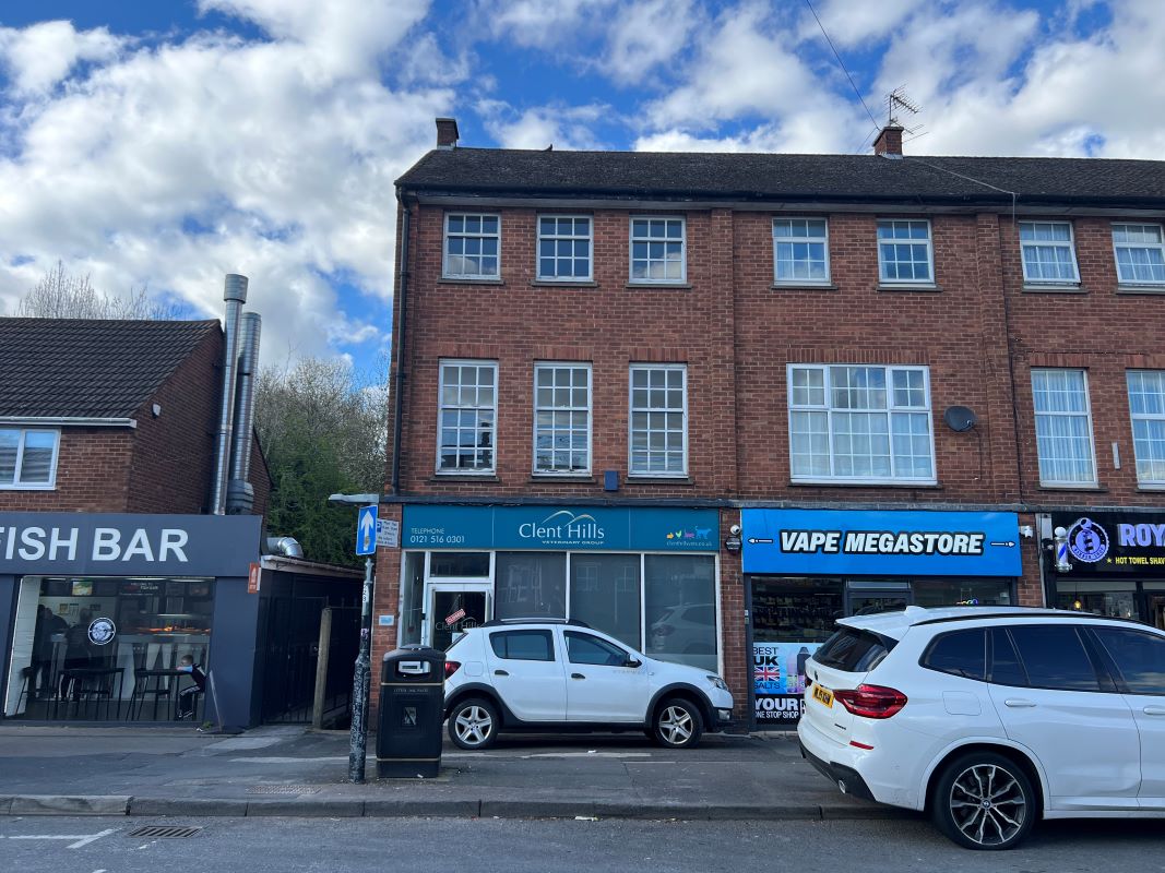 A vacant three storey former veterinary surgery in Rubery
