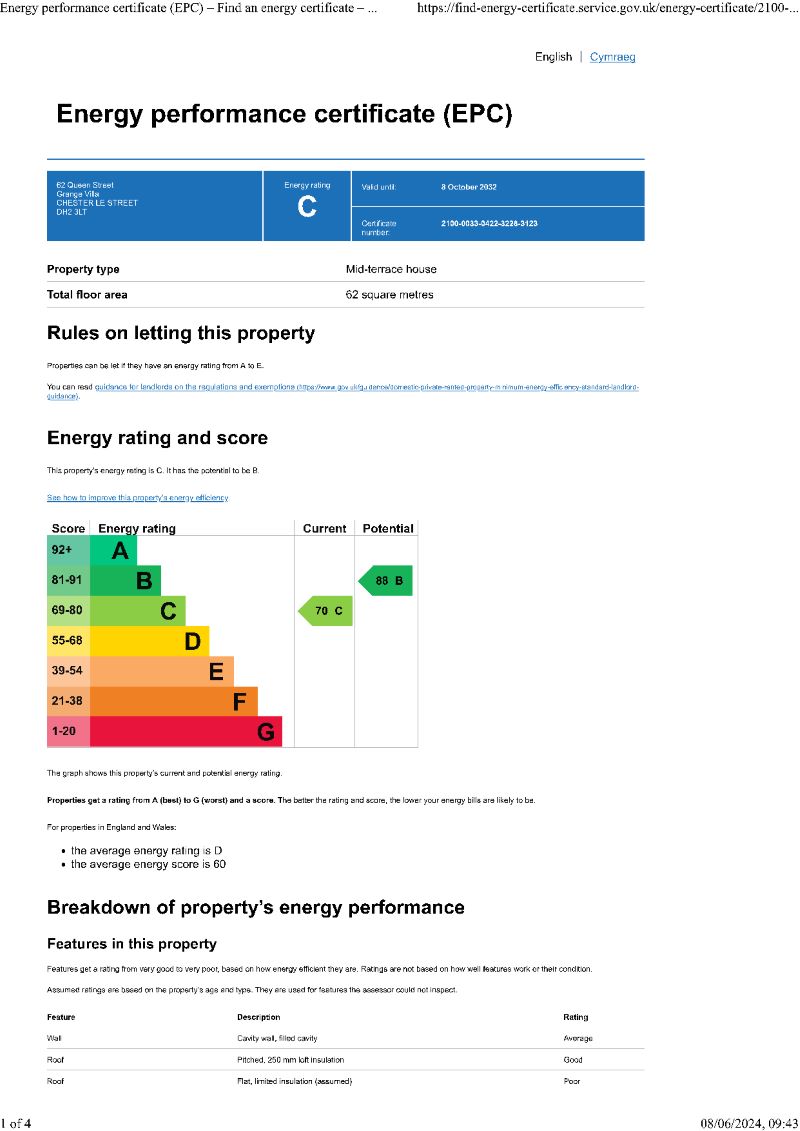 62 Queen Street, Grange Villa, Chester Le Street, County Durham, DH2 3LT