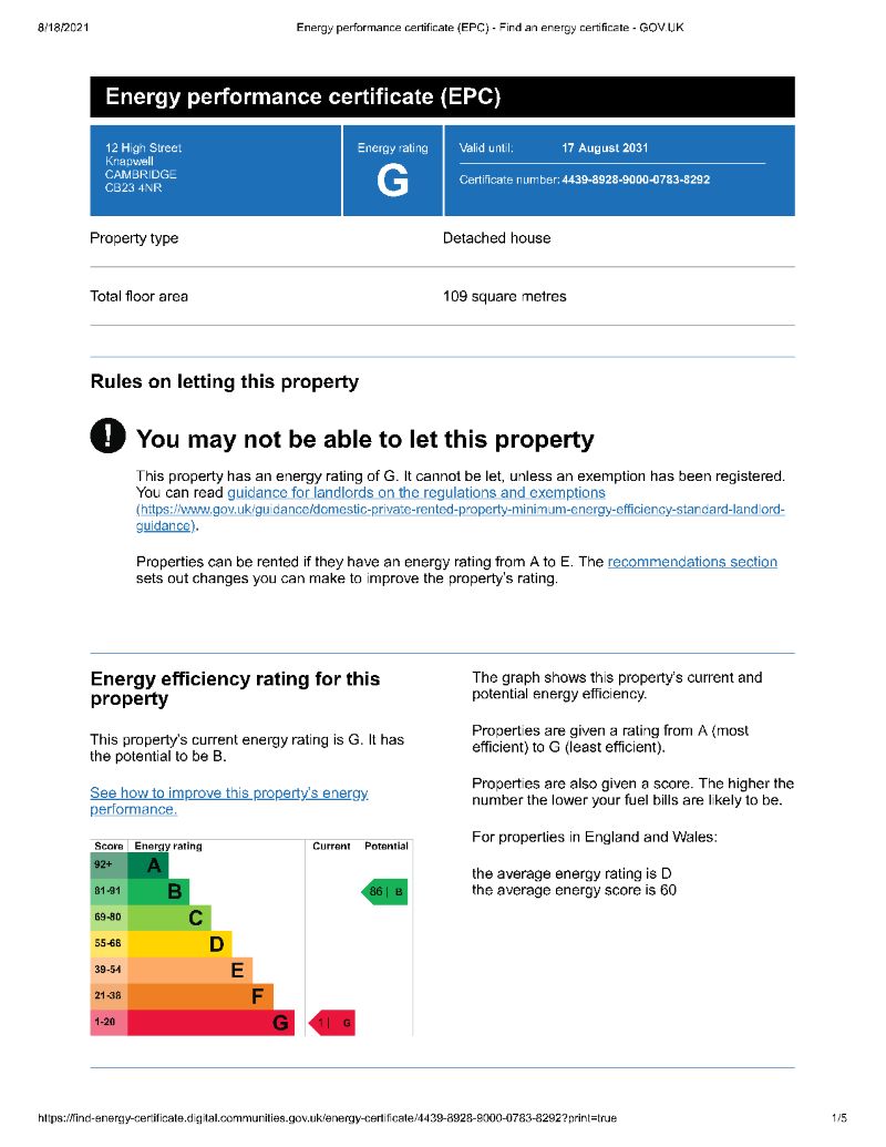 12 High Street, Knapwell, Cambridge, Cambridgeshire, CB23 4NR
