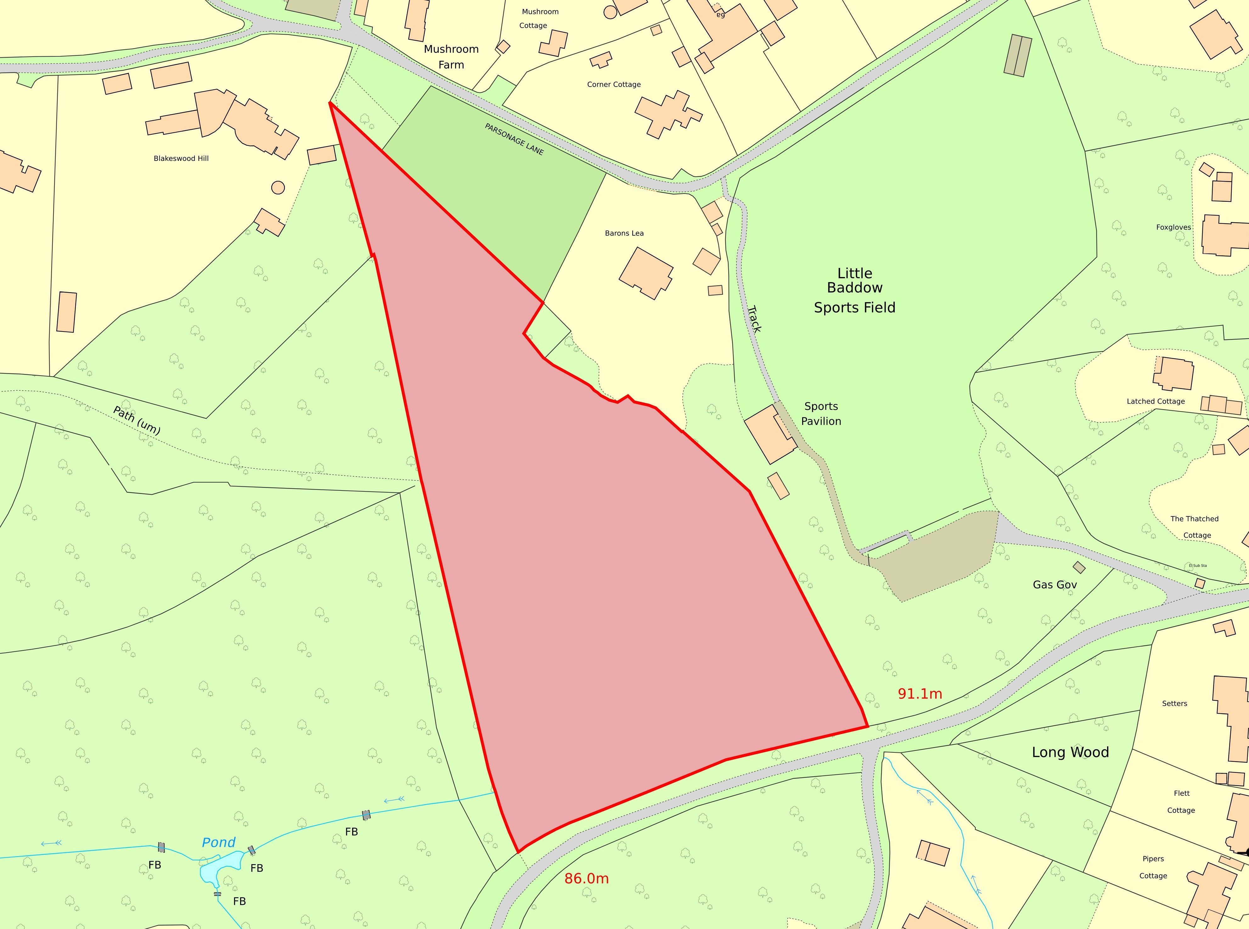 Land to North of, Riffhams Chase, Little Baddow, Chelmsford, Essex, CM3 4AU