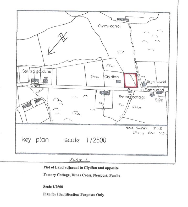 Land, Land Adjacent to Clydfan, Opposite Ty Ffactry, Dinas Cross, Newport, Pembrokeshire, SA42 0XS