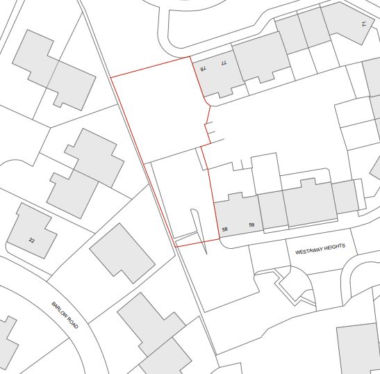 Plot next to 58/59 and 77/78 WESTAWAY HEIGHTS, Barnstaple, Devon, EX31