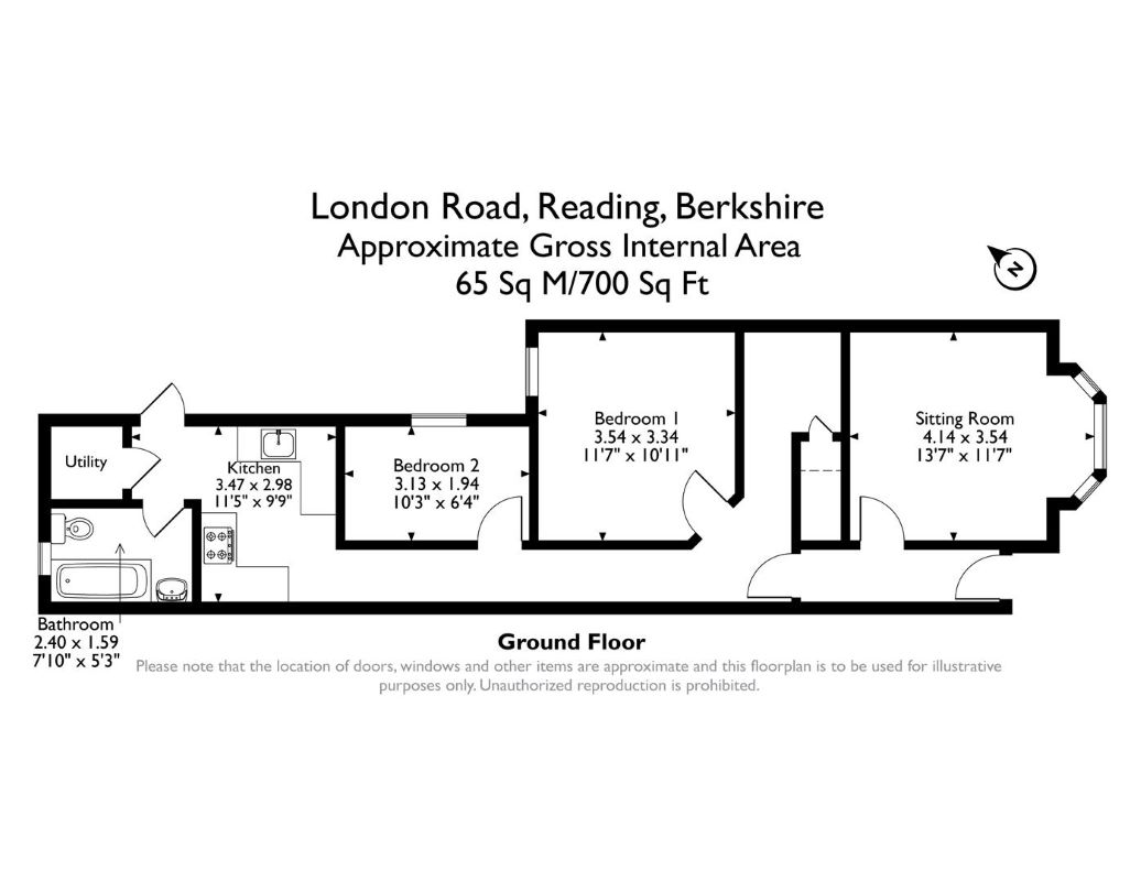 Flat 1, 413 London Road, Reading, Reading, RG1 3PE