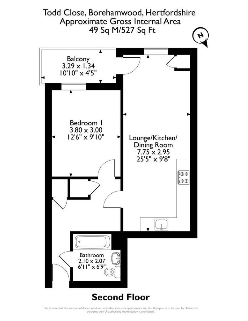 Flat 7 Hayworth House, Todd Close, Borehamwood, WD6 1AB