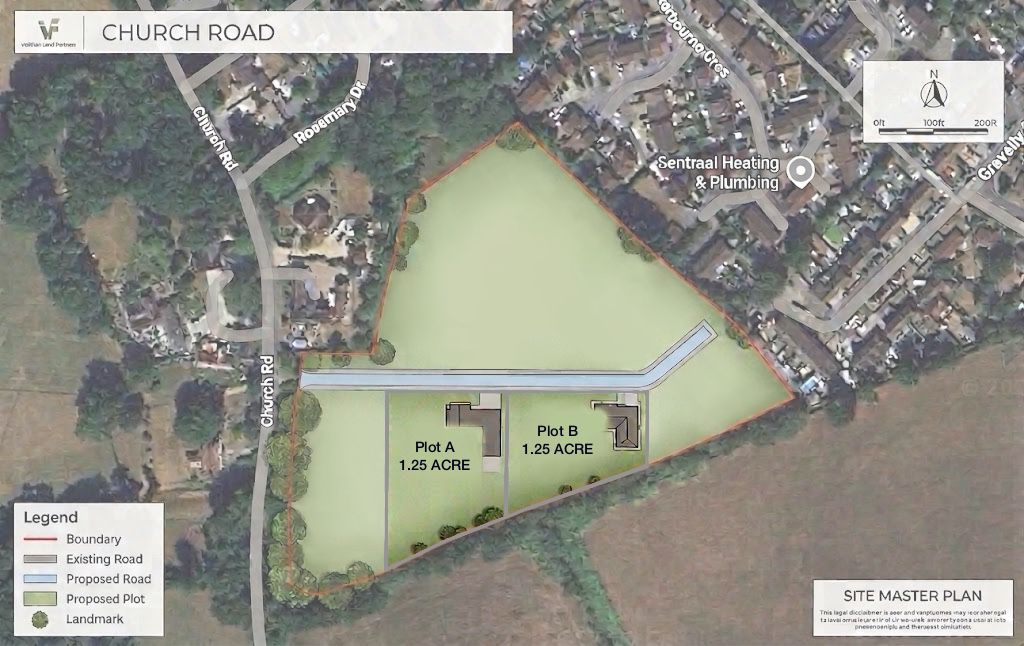 PLOT B 1.25 Acre Plot, Church Road, Hampshire
