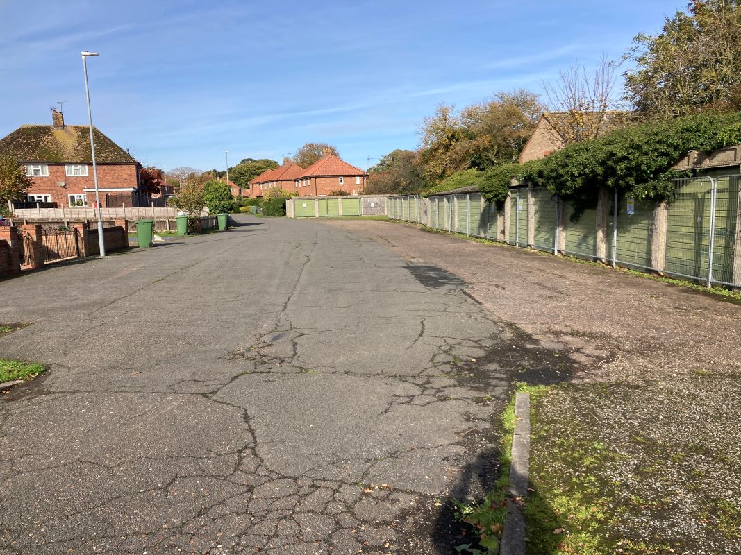 Garages lying to the East of, The Oaklands, Swaffham, Norfolk, PE37 7EN