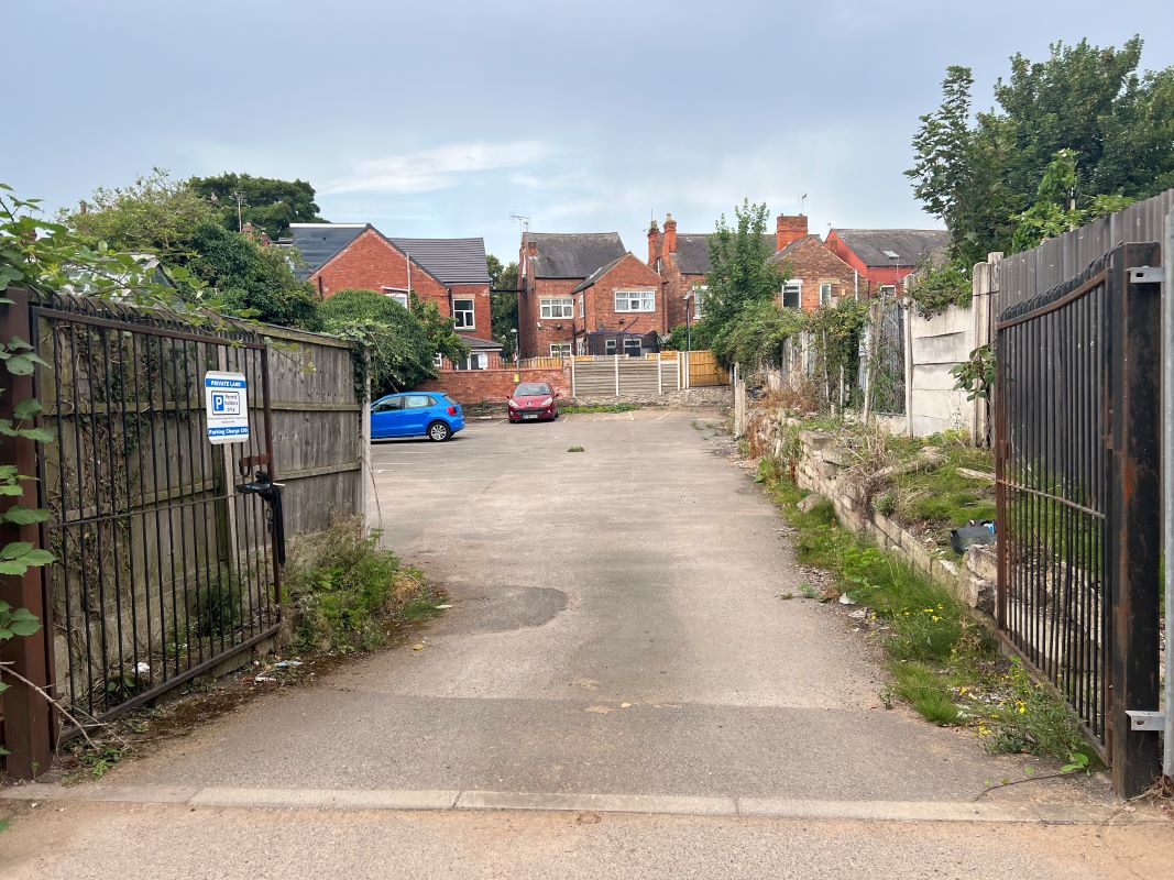 Car park at rear of 47-49 Watson Road, Worksop, Nottinghamshire