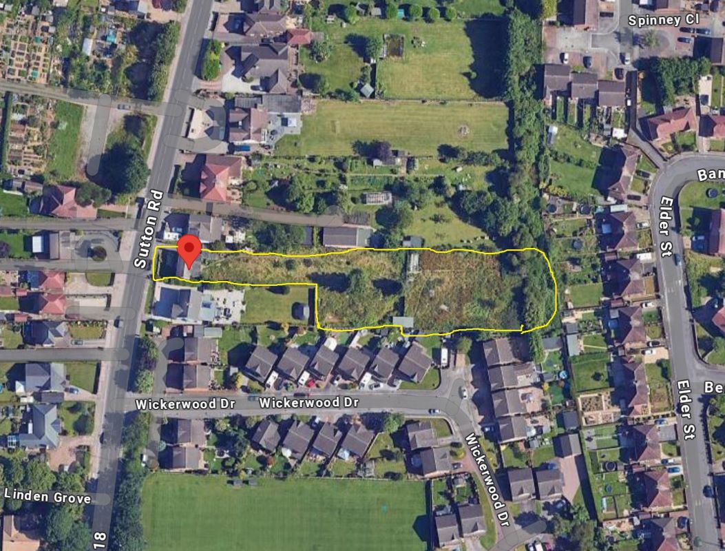 Property for Auction in Nottinghamshire & Derby - Land with Planning to the Rear of 72 & 74 Sutto... Kirkby-In-Ashfield, Nottingham, Nottinghamshire, NG17 8GZ