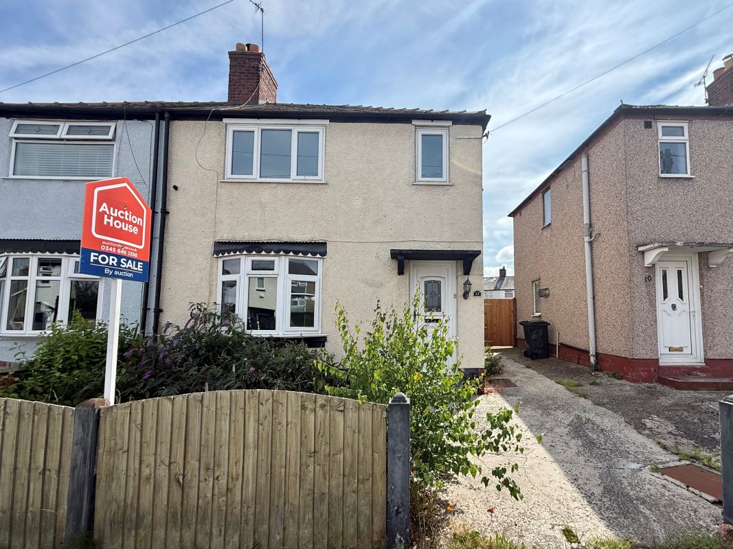 Property for Auction in Cheshire, Staffordshire & Shropshire - 12 Hawthorn Road Little Sutton, Ellesmere Port, Merseyside, CH66 1PT
