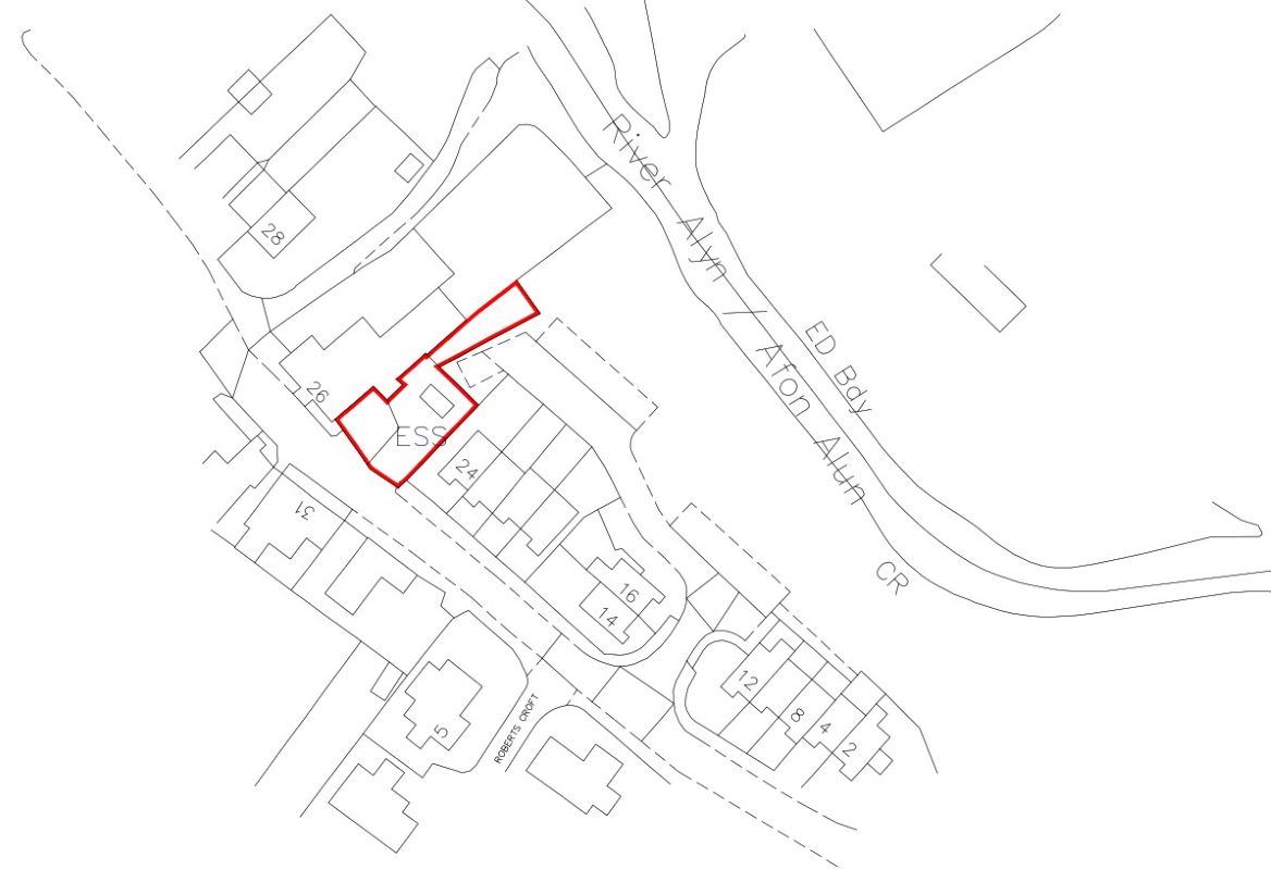 Property for Auction in North West - Land at Alyn Mills (adj 24 & 26) Derby Road, Caergwrle, Wrexham, Clwyd, LL12 9AB