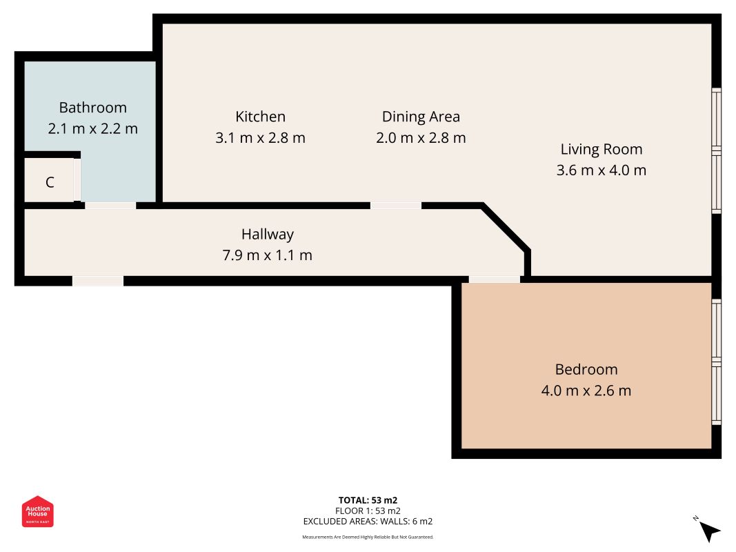 Flat 9 220-221 High Street West, Sunderland, Tyne and Wear, SR1 1TZ