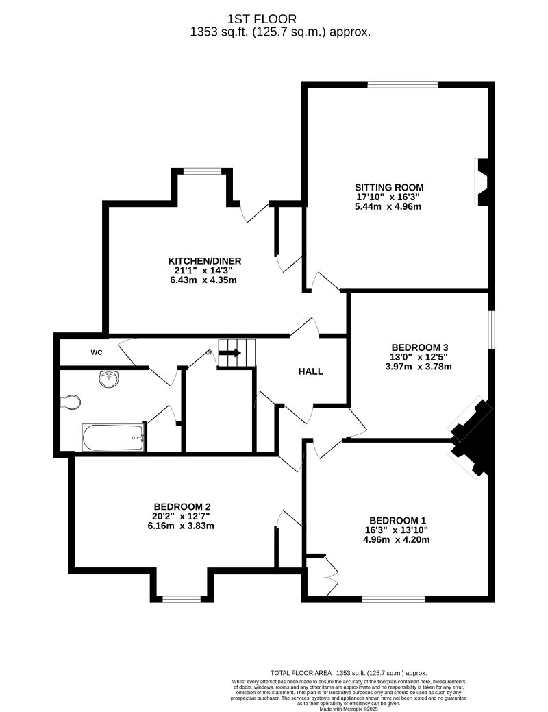 Three Bedroom Top Floor Flat Requiring Modernisation