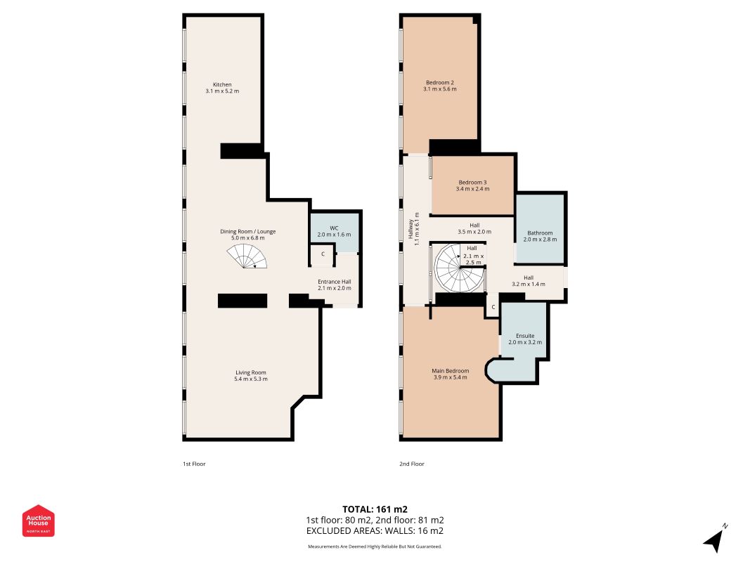 Flat 1 93A Grey Street, Newcastle upon Tyne, Tyne and Wear, NE1 6EG