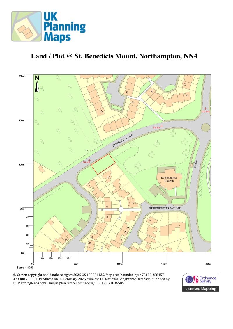 Land / Plot @ St. Benedicts Mount, Northampton, Northamptonshire, NN4 9XL
