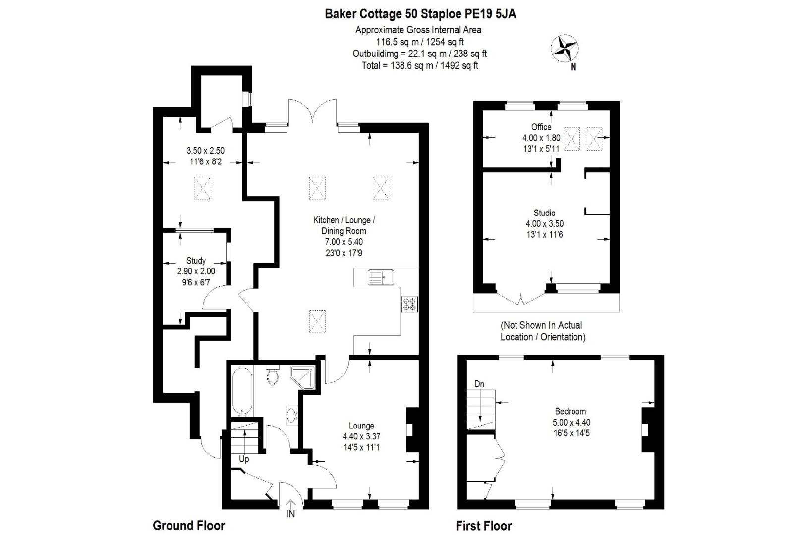 Baker Cottage, 50 Staploe Lane, Staploe, St. Neots, PE19 5JA